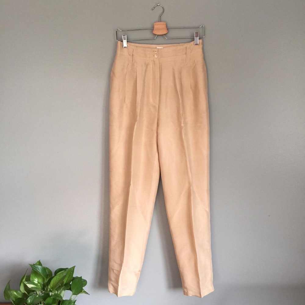 Vintage Clifford & Wills champagne silk pants 🥂